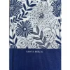 Biblia Letra Grande, Tamaño Compacto, Tapa Dura/Tela, Azul Floral