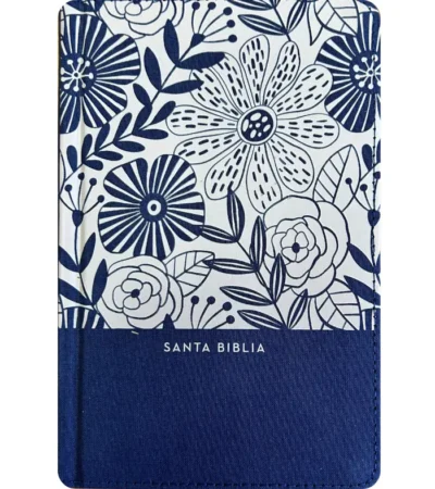 Biblia Letra Grande, Tamaño Compacto, Tapa Dura/Tela, Azul Floral Biblia Letra Grande, Tamaño Compacto, Tapa Dura/Tela, Azul Floral