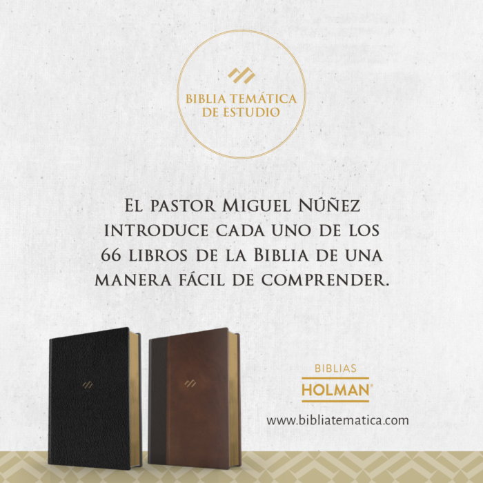 Biblia Temática de Estudio - RV- Marrón Oscuro - Miguel Núñez